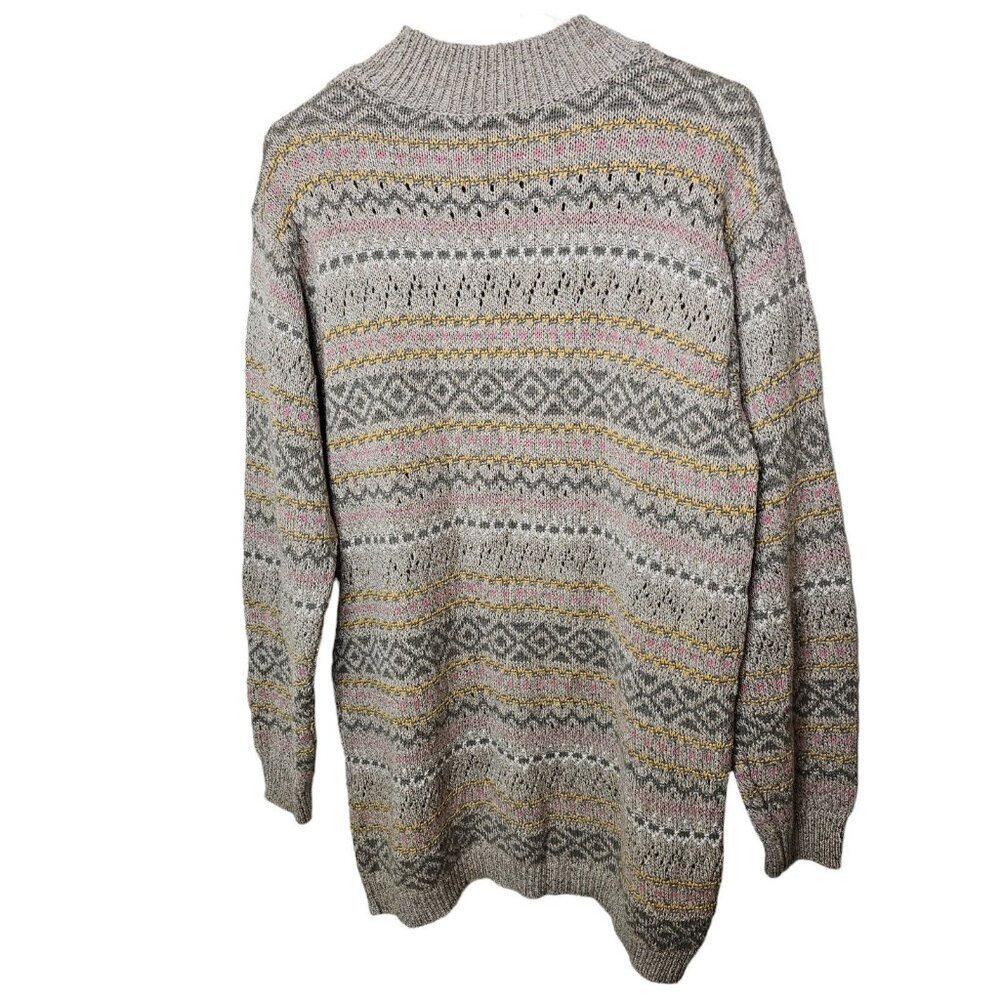 Vintage LizSport Sweater Made in Taiwan Size S Linen Cotton Blend Crew Neck - Picture 2 of 8